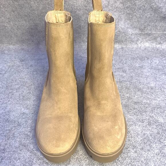 Steve Madden Chelsea Pull On Ankle Boot In Suede Camel, Women’s Size 7.5 - Picture 5 of 10